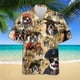 thumbnail image 3 of Camisa hawaiana de verano con estampado de perro para hombres y mujeres, camisas florales geniales, camisetas hawaianas de manga corta con cara de perro y gato para niños, 3 of 5