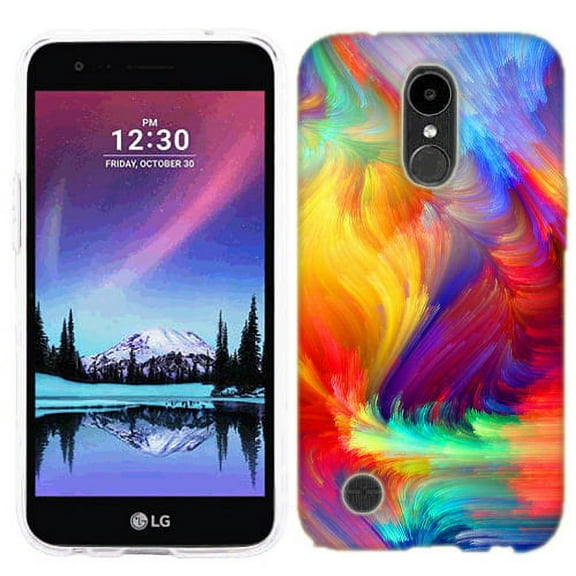 MUNDAZE Feather Paint Case Cover For LG Stylo 4 Plus / Stylo 4  / Stylo 4