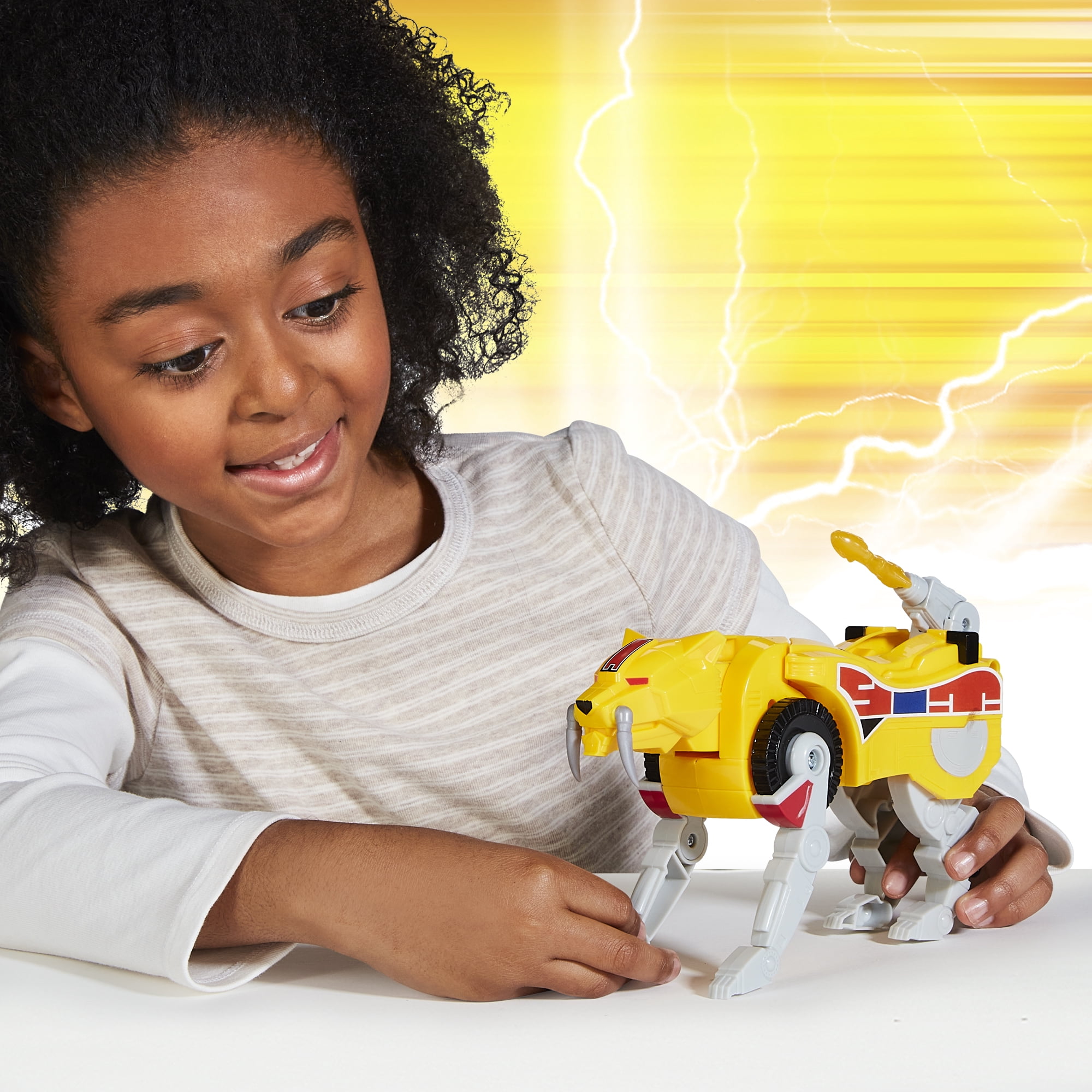Mighty Morphin Power Rangers: Re-Ignition - Sabertooth Tiger Combinable Dinozord for kids 4+ by Playmates Toys