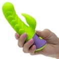 thumbnail image 4 of CalExotics Rave Dragon G Rechargeable Silicone Rabbit Vibrator, Green/Purple, 4 of 9