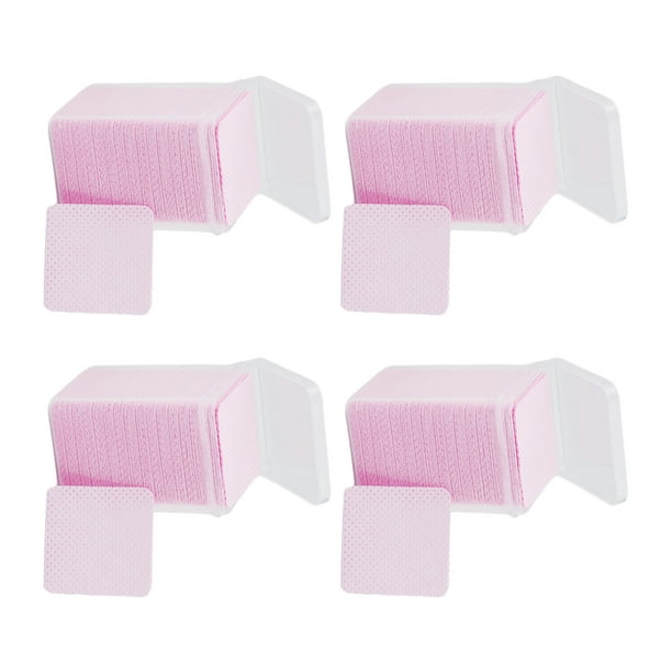 Toallitas limpiadoras de uñas Minnieouse 4 juegos suaves absorbentes rosa