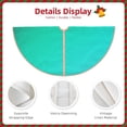 thumbnail image 3 of Daiia Turquoise Light Blue Drawing Merry Christmas Tree Skirt , Xmas Large Lace-up Tree Skirt, Santa Snowflakes Rustic Home Decorations New Year Party Farmhouse Decor-48", 3 of 6