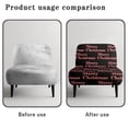 thumbnail image 6 of HELLHERO Dustproof Armless Accent Chair Soft Cover for Dining Room, Elastic Bottom Armless Accent Chair Cover, Merry Christmas Print, 6 of 8