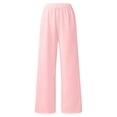 thumbnail image 4 of Mepaouo Womens Wide Leg Sweatpants High Waisted Baggy Lounge Flared Joggers with Pockets(Pink,2XL), 4 of 6