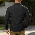 thumbnail image 3 of Stamzod Work Shirts for Men Outdoor Athletic Long Sleeve Button Down Shirt Men Quick-Dry Breathable Casual Shirts with Pockets Black XXXXL, 3 of 9