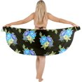 thumbnail image 2 of HAPPY BAY Women's Pareo Bikini Beach Wrap Skirt Mini Sarong Swimwear Cover Ups for Women One Size Olympic, Leaves, 2 of 5