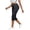 Black, variant on Womens Denim Print Seamless Capri Leggings High Waist Stretch Pull On Jegging Pants Casual Summer Cropped Trousers