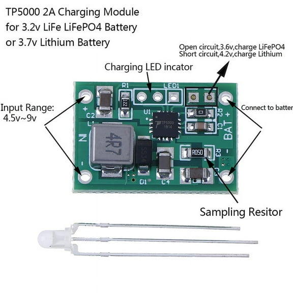 TP5000 3.6v/4.2v Charger Module Lithium ion LiFePO4 Battery Charging 3_IJHWA