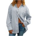 thumbnail image 6 of TKLPEHG Women Blouses Dressy Casual Lapel Button Shirt with Pocket Fashion Loose Long Sleeve T Shirt Solid Color Lightweight Comfy Fall Tops Pullover (Light Blue,XL), 6 of 8
