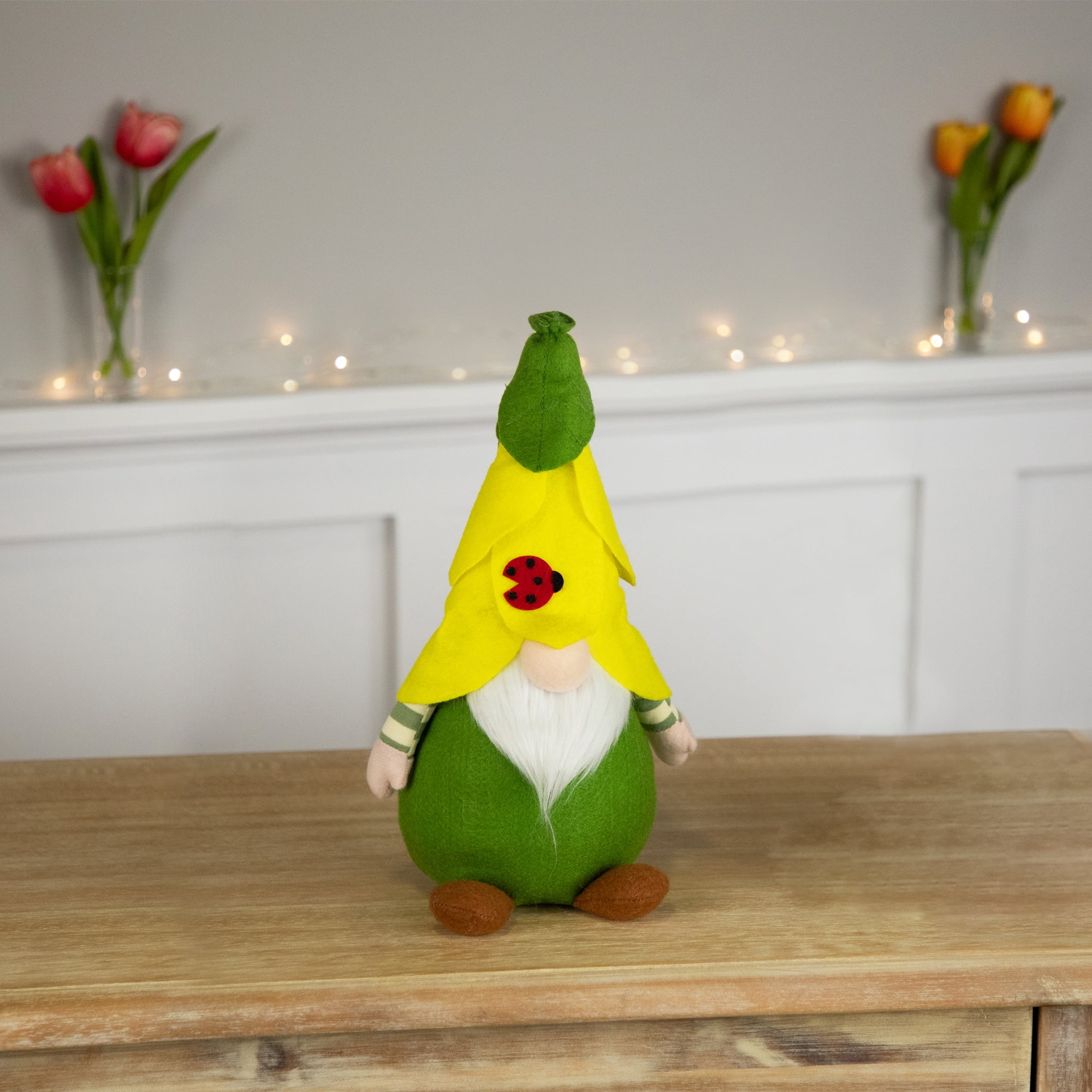 Northlight Ladybug Gnome Spring Figure - 11" - Yellow
