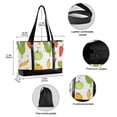 thumbnail image 2 of FORMRS Canvas Laptop Tote Bag for Women with 15.6" Computer Compartments Shoulder Handbag, White Vegetables Pattern, 2 of 7