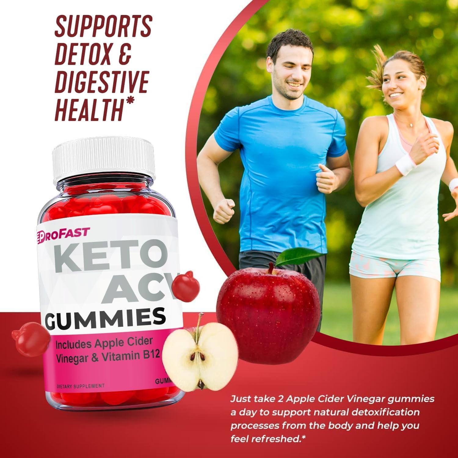(3 Pack) ProFast Keto ACV Gummies - Supplement for Weight Loss - Energy & Focus Boosting Dietary Supplements for Weight Management & Metabolism - Fat Burn - 180 Gummies