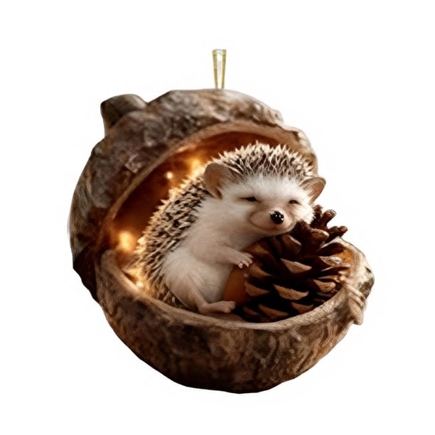 Adornos de bellota de bosque acogedores, acrílicos 2D, para colgar en el árbol de Navidad, fiestas temáticas de bosque, decoración del hogar