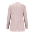 thumbnail image 5 of Idoravan Womens Plus Size Tops,Ladies, Fashion Women's Button Round-Neck Long Sleeve Casual T-shirt Top Solid Blouse Pink XXL, 5 of 6
