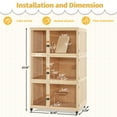 thumbnail image 6 of MCombo Large Wooden Cat House Villa, Luxury Triple Cat Condo with Scratching Pad, Cat Shelter Indoor for Cats/Kittens CT32, 6 of 7