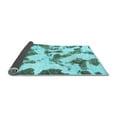 thumbnail image 2 of Ahgly Company Indoor Square Abstract Light Blue Modern Area Rugs, 7' Square, 2 of 4