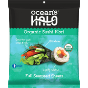 Ocean's Halo, Sushi Nori Seaweed, Organic, Vegan, Perfect Paper for Wraps, Shelf-Stable, 1 oz.