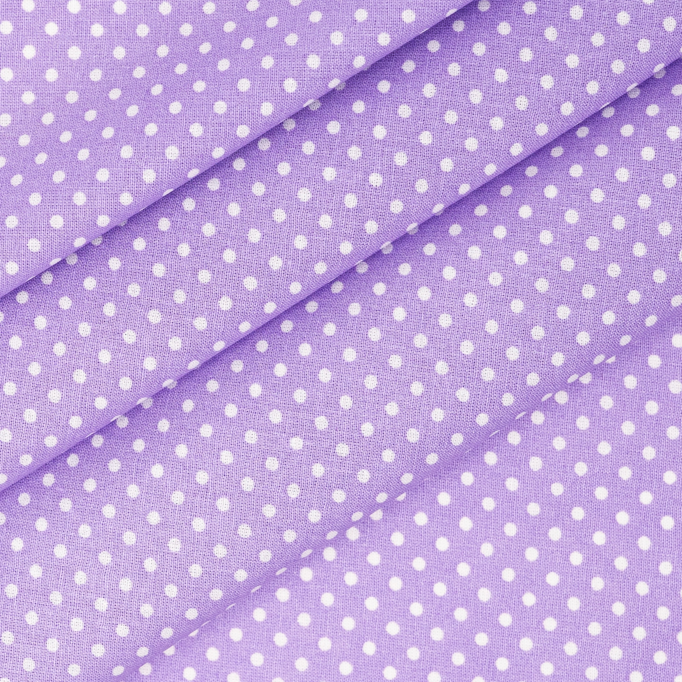 (2 pack) Waverly Inspirations 1 Yard Cut 100% Cotton Prints Fabric, Dot Lilac, 44" Wide for Quilting & Sewing