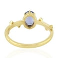 thumbnail image 3 of Tanzanite Stackable Ring 18k Yellow Gold Diamond Handmade Jewelry, 3 of 3