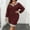 003 Wine, variant on Womens Plus Size Long Sleeve Sweater Midi Dress Casual V-Neck Bodycon Knit Ribbed Color Block Long Dress for Fall Winter