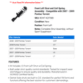 thumbnail image 2 of Front Left Strut and Coil Spring Assembly - Compatible with 2007 - 2009 Pontiac Torrent 2008, 2 of 2