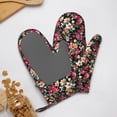 thumbnail image 4 of Hirioo Many Kind Of Flowers for Silicone Oven Mitts for BBQ, Baking, Cooking, Set of 2, Heat Resistant 260℃, Non-Slip Kitchen Essentials, 4 of 6