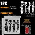 thumbnail image 2 of 1pc Tribal Pottery Woman Painting Stencil 11.8x11.8 inch Tribal Woman Stencil Template Tribal Theme Template for Painting on Wood Floor Wall Tile Canvas Fabric and Furniture, 2 of 7