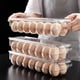 thumbnail image 1 of Caja de almacenamiento de huevos para refrigerador para una frescura conveniente y una bandeja para huevos duradera, 1 of 4