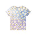 thumbnail image 6 of Cute Summer Tops for Girls Size 7-8 Soft Casual Short Sleeve Crew Neck Girls Shirts Funny Daisy Graphic T-Shirts Girls Clothes Tunic Tops Purple 7-8 Years, 6 of 6
