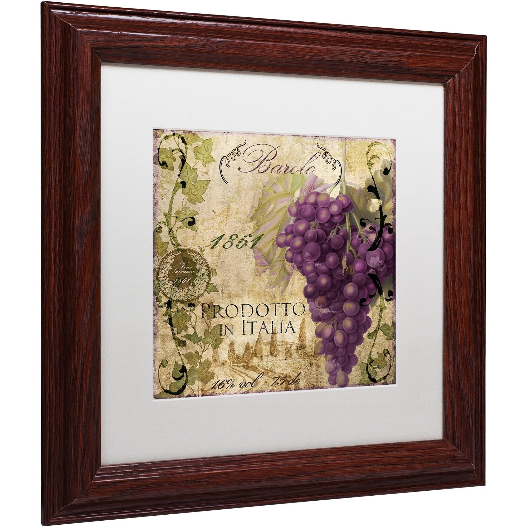 Trademark Fine Art "Vino Italiano II" Canvas Art by Color Bakery White Matte, Wood Frame