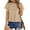 Apricot, variant on UVN T Shirts for Women Summer Short Sleeve Eyelet Tops Dressy Casual Crewneck Blouses