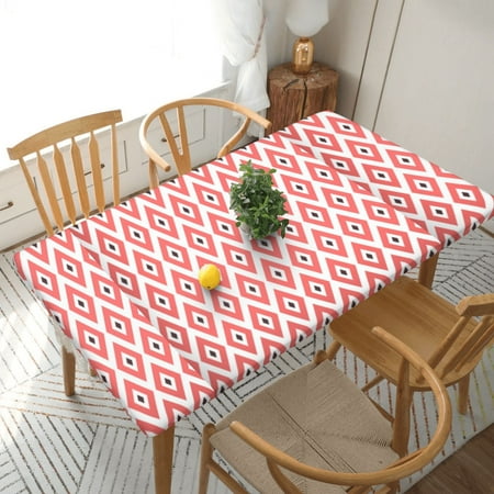 

Home Deluxe Tablecloth Seamless Pattern Waterproof Elastic Rim Edged Table Cover- For Christmas Parties And Picnics 5ft