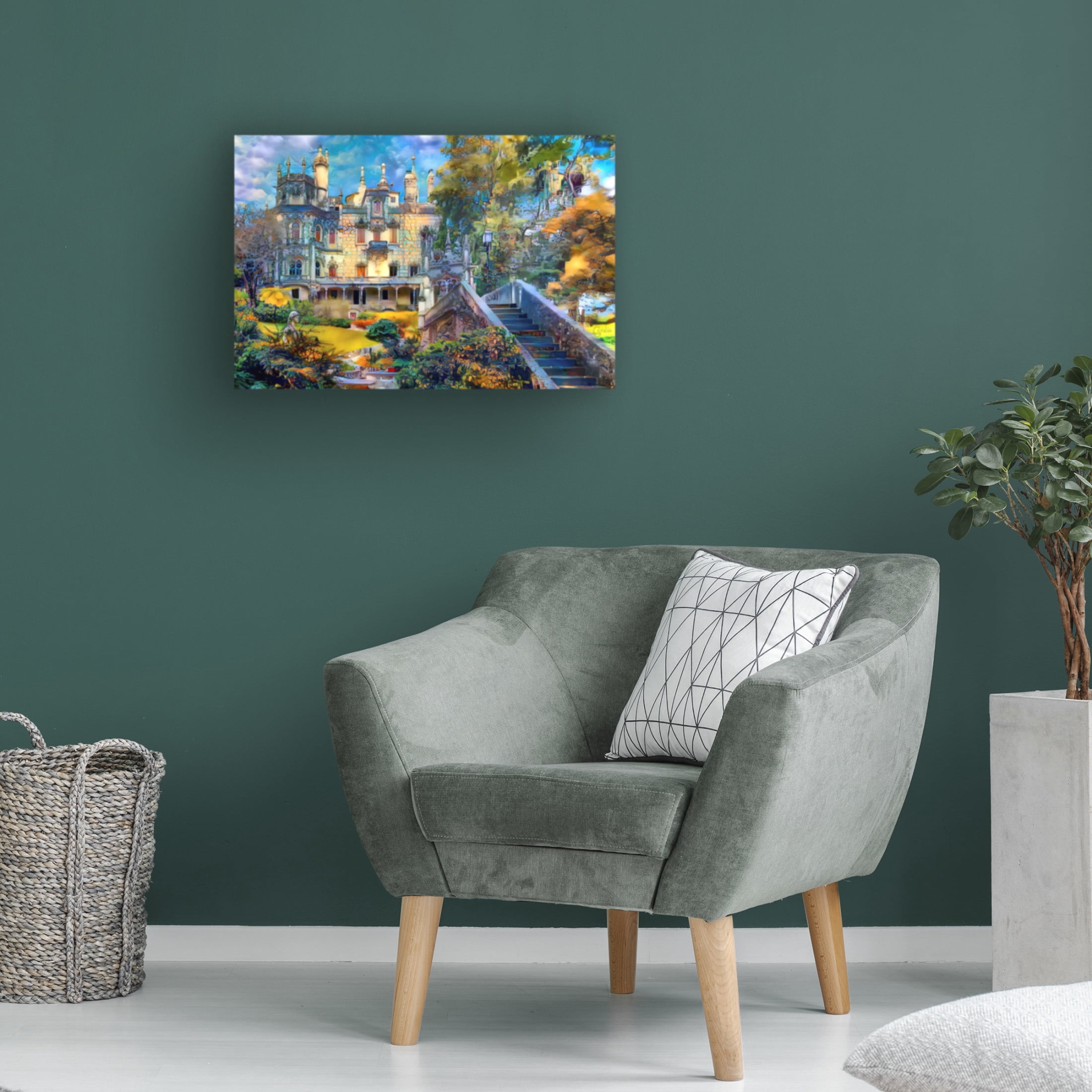 Canvas Wall Art - Pedro Gavidia 'Sintra Portugal Quinta de Regaleira' Wall Art for Living Room, Bedroom, or Office Décor by Trademark Fine Art - 47 x 30 Inches