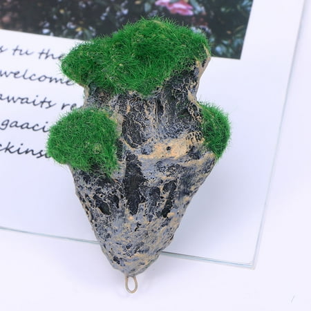 HAMPPLIES 1Pc Olive Green Artificial Stone Decor for Aquarium Floating Fish Tank Ornament