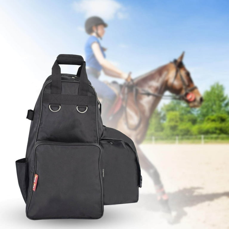 TureClos Equestrian Backpack Horse Riding Outfit Helmet Boots Gloves Whip Storage Bag Walmart