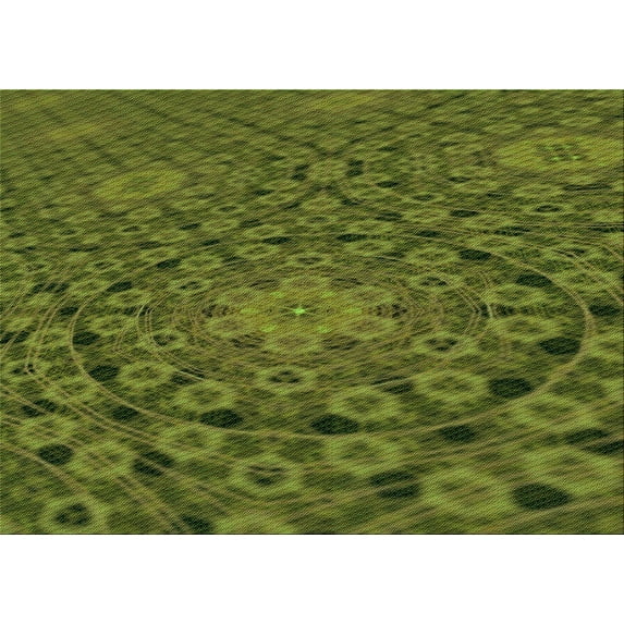 Ahgly Company Indoor Rectangle Patterned Army Green Area Rugs, 7' x 9'