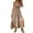 Khaki, variant on cocolona Womens Summer Spaghetti Strap Maxi Dress Smocked Waist Tiered Ruffle Flowy Long Dress Fashion Casual Sundress