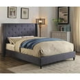 thumbnail image 2 of Furniture of America Vayla Transitional Fabric Wingback King Bed in Blue, 2 of 3