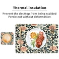 thumbnail image 6 of Wobogo Light Pink Vintage Rose Placemats Coasters Set of 2 Heat-resistant Non-slip Easy to Clean Square Dinner Plate Mat, 6 of 8