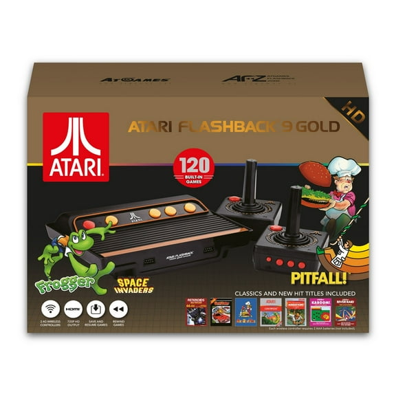 AtGames Atari Flashback 9 Gold HD with 120 Built-in Games, Black
