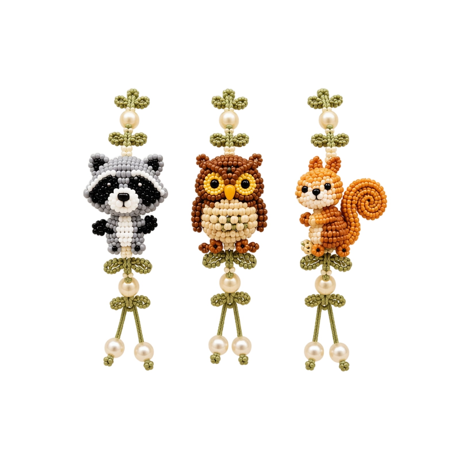 Diy Beaded Friendship Bracelet Making Kit Valentines Friendship Bracelets Animal Valentines Kids Jewelry for Girls 3-Piece Forest Friend Pet Character Beaded Bracelet Set 8X4