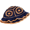 thumbnail image 6 of CoCopeaunts Women Bucket Hat Knit Beanie Hat Crochet Handwoven Foldable Winter Warm Fisherman Hat Handmade Flower Beanie Cap, 6 of 8