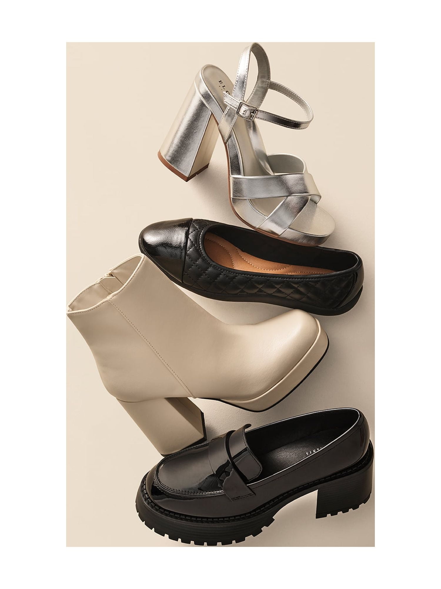 Eloquii Elements Women's Wide Width Platform Heeled Sandal