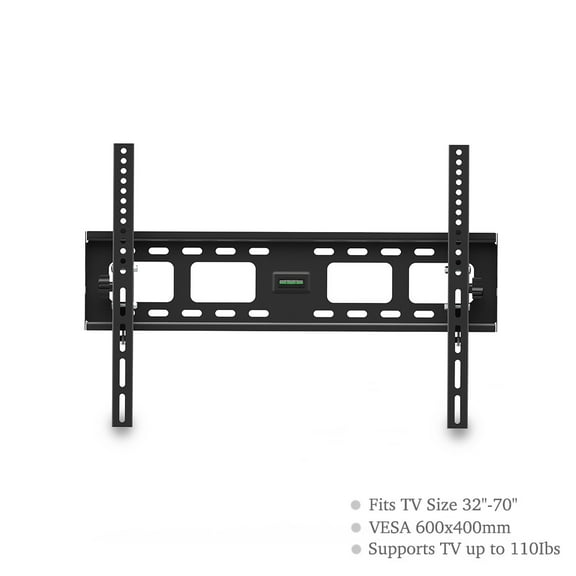 UWR-Nite TV Mount Fixed for Most 32-70 Inch LED, LCD and Plasma TV, TV Wall Mount TV Bracket up to VESA 600x400mm and 110 LBS Loading Capacity, Low Profile and Space Saving Flat Mount