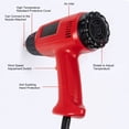 thumbnail image 4 of Pistola de Aire Caliente, Enchufe de Ee. Uu.  110V Operación Fácil de Operación de Alta Eficiencia Herramienta de Pistola de Calor Aplicación 2000w para reparación, 4 of 7