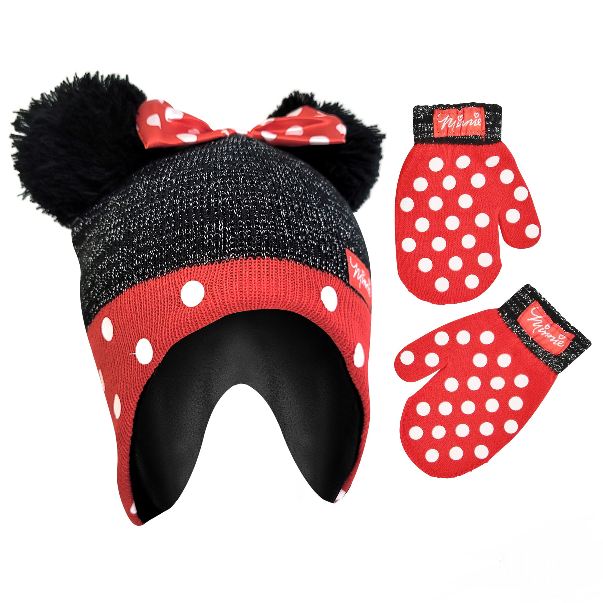 6 yrs Disney Minnie Mouse Winter Hat and Scarf Set Kids Age 6 mth 