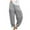 Gray, variant on sovlvnd Summer Sale Fashion Womens Casual Lightweight Solid Color Drawstring Loose Pants Soft Versatile Straight Wide Leg Trousers