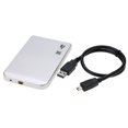 thumbnail image 1 of Slim Super Speed 6Gbps Aluminum 2TB 2.5" SSD HDD Hard Disk Drive Box USB 3.0 External Enclosure Case Caddy + USB Cable Silver, 1 of 7