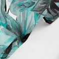 thumbnail image 4 of 72"x72" Aqua Shower Curtain Waterproof Blue Flower Floral Teal Pattern with Roses Watercolor Colorful Abstract Arrangement Black Home Decor Polyester Fabric Adjustable Hook Set, 4 of 5