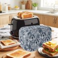 thumbnail image 3 of Toaster Cover 2 Slice, Blue Tropical Leaves Dustproof Bakeware Oven Protector with Top Hook, Summer Palm Trees Botanical Waterproof Small Kitchen Appliance Toasters Dust Cover, 11"x6"x8", 3 of 9
